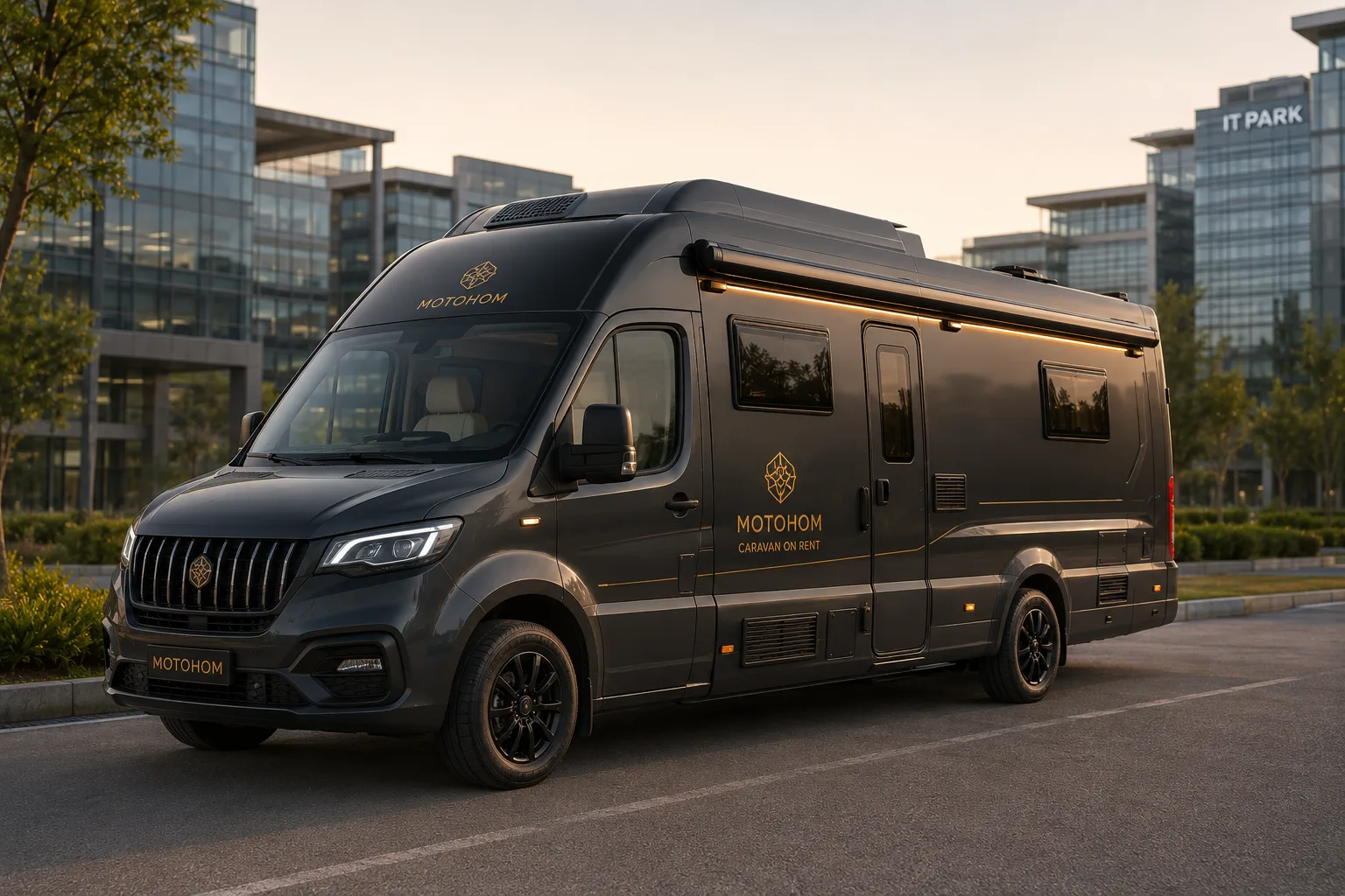 Executive Travel by caravan — A working office on wheels